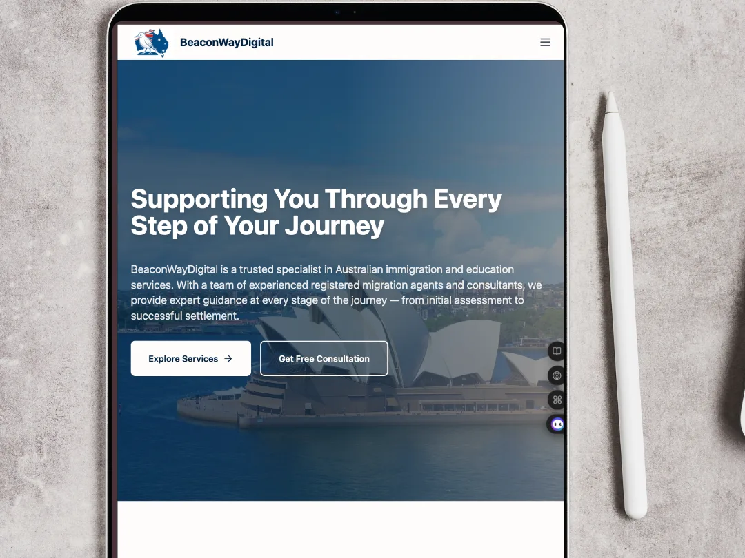 Tablet layout with the 'Why choose' section