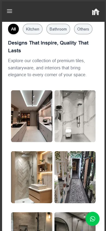 Filterable gallery on mobile