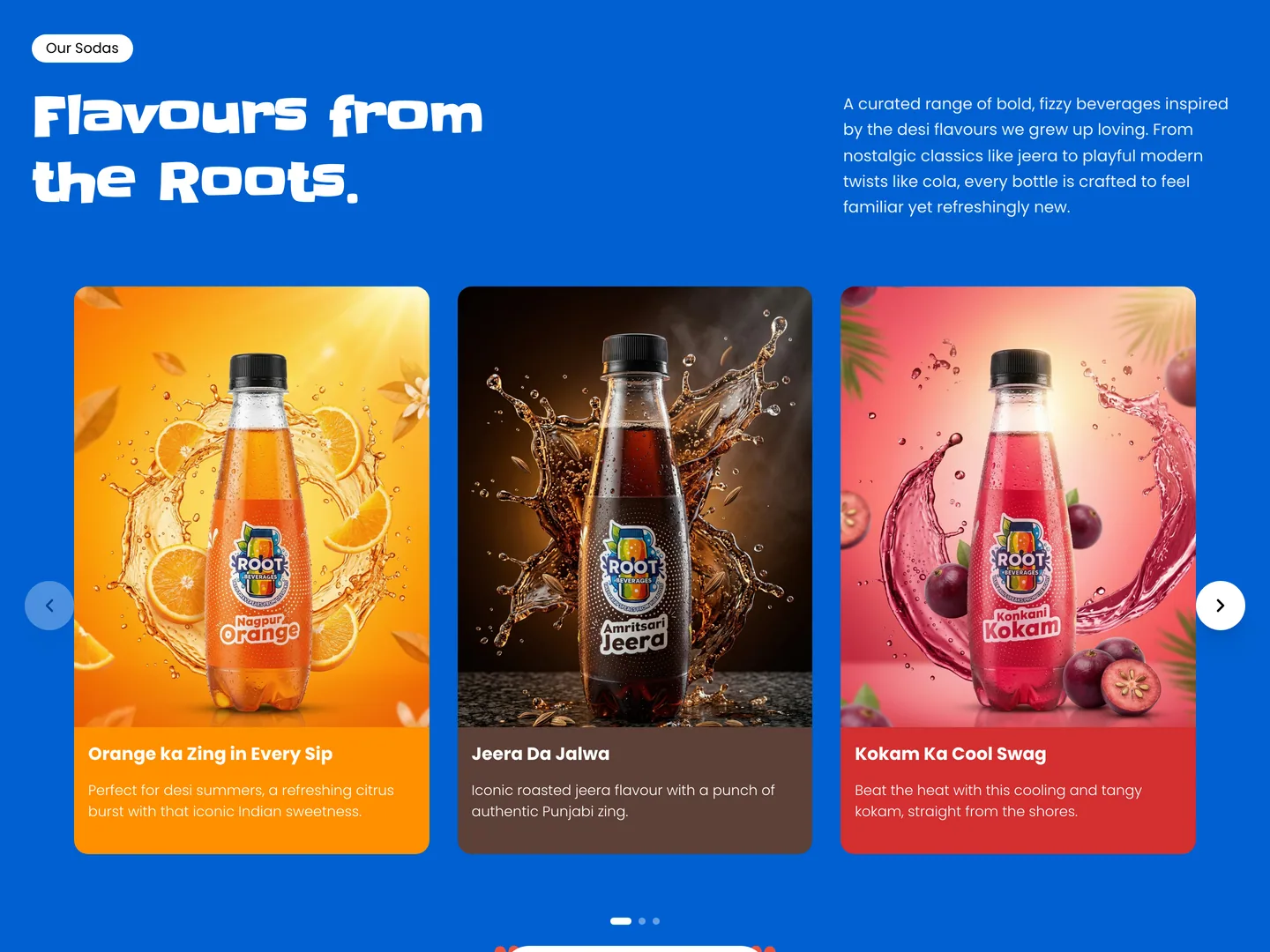 Flavours from the roots: the swipeable range